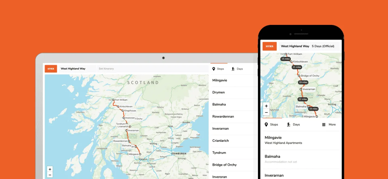 HYKR itinerary planner