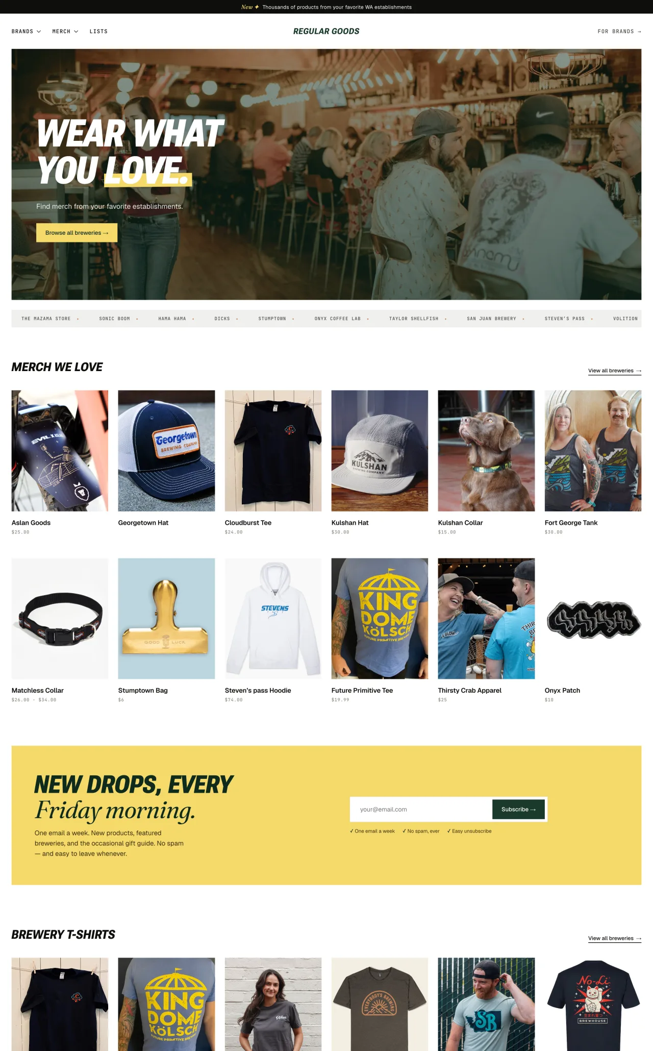 Regular Goods merch marketplace